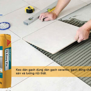 Thi công dán gạch Sikaceram 75 easy fix